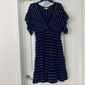 Max studio midi navy blue dress